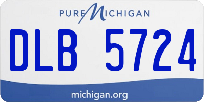 MI license plate DLB5724