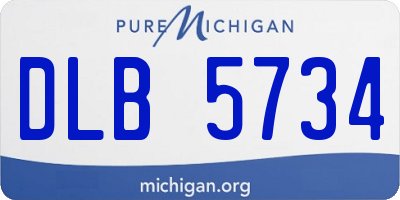MI license plate DLB5734