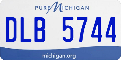 MI license plate DLB5744