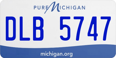 MI license plate DLB5747