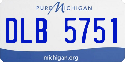 MI license plate DLB5751