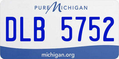 MI license plate DLB5752