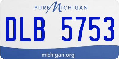 MI license plate DLB5753