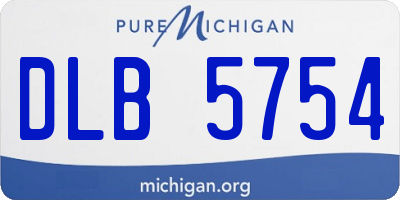 MI license plate DLB5754