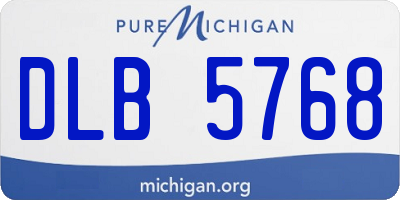 MI license plate DLB5768