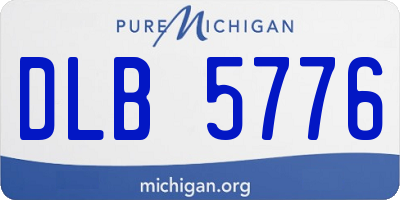 MI license plate DLB5776