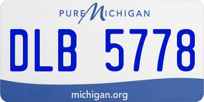 MI license plate DLB5778