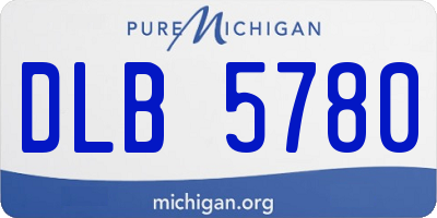 MI license plate DLB5780