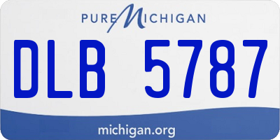 MI license plate DLB5787
