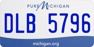 MI license plate DLB5796