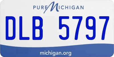 MI license plate DLB5797