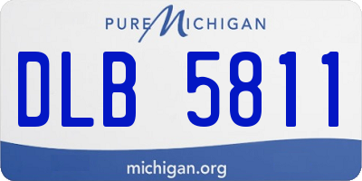 MI license plate DLB5811