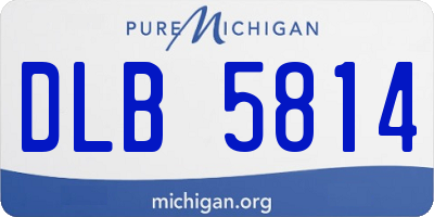 MI license plate DLB5814