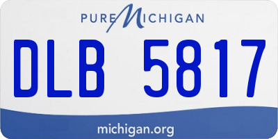 MI license plate DLB5817