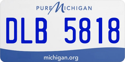 MI license plate DLB5818
