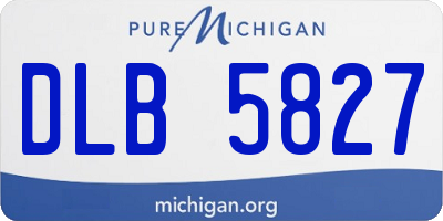 MI license plate DLB5827