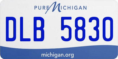 MI license plate DLB5830