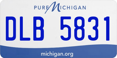 MI license plate DLB5831