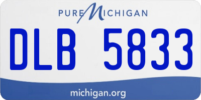 MI license plate DLB5833