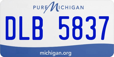 MI license plate DLB5837