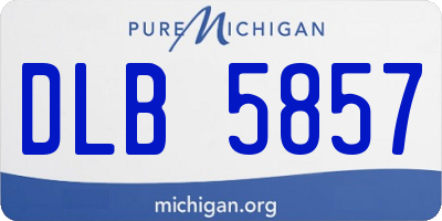 MI license plate DLB5857