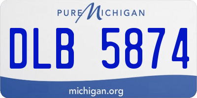 MI license plate DLB5874