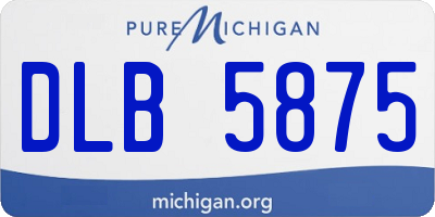 MI license plate DLB5875