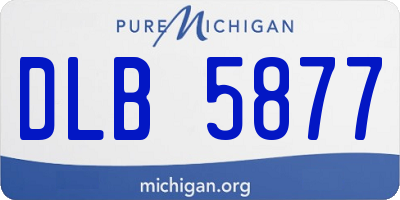MI license plate DLB5877