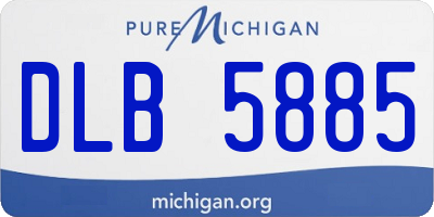 MI license plate DLB5885