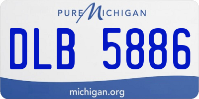 MI license plate DLB5886