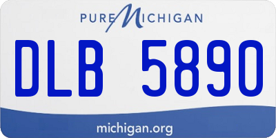 MI license plate DLB5890