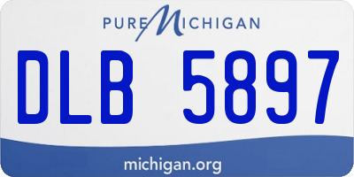 MI license plate DLB5897