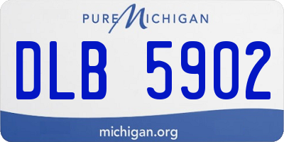 MI license plate DLB5902