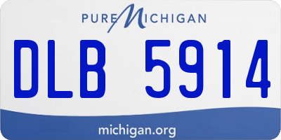 MI license plate DLB5914