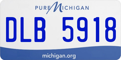 MI license plate DLB5918