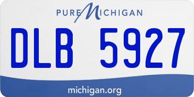 MI license plate DLB5927