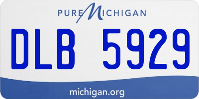 MI license plate DLB5929