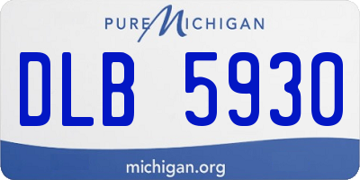 MI license plate DLB5930