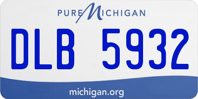 MI license plate DLB5932