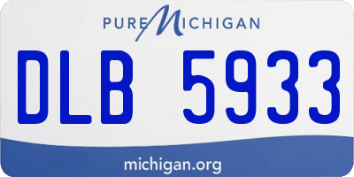 MI license plate DLB5933