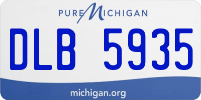 MI license plate DLB5935