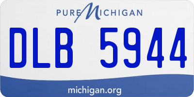 MI license plate DLB5944