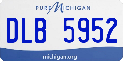 MI license plate DLB5952