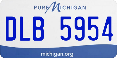 MI license plate DLB5954