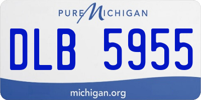 MI license plate DLB5955