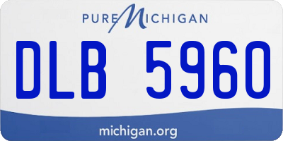 MI license plate DLB5960