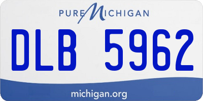 MI license plate DLB5962