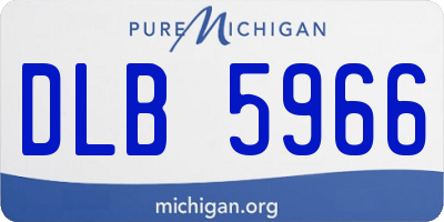 MI license plate DLB5966