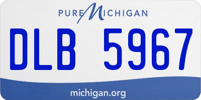MI license plate DLB5967