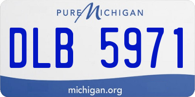 MI license plate DLB5971